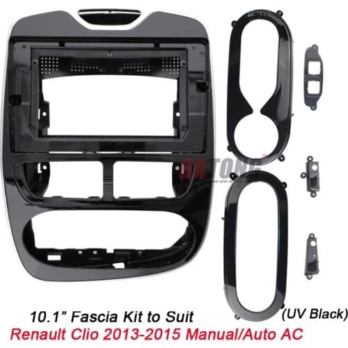 10.1'' Universal Android Navigation Fascia Frame for Renault Clio 2013 2014 2015 Manual Auto Air Conditioner AC