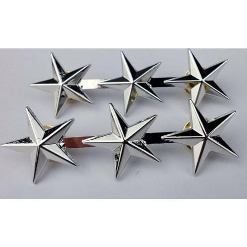 Military Army Three Stars Rank Badge Pin Insignia PAIR-0078 Military Store