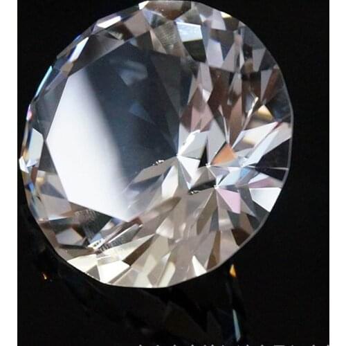 High Quality 40mm 4pcs/Lot Clear Crystal Diamond Birthday Gifts Paperweight Feng Shui Crafts for Home Wedding Decor suppies