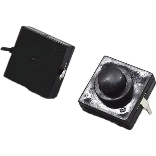 100PCS 12x12x9.4 self-locking push button switch 12*12*9.4mm ultrathin 2pin switches base of flash light ROHS Free shipping D