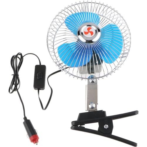 24V Dashboard Oscillating Vehicle Car Van Truck Home Clip-On Fan