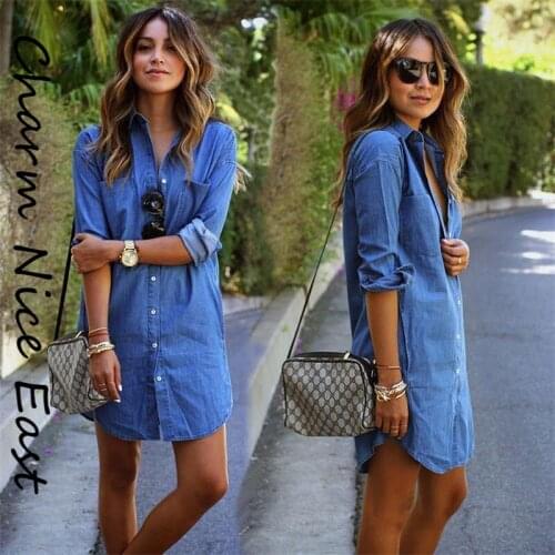 Модные джинсовые платья CharmNiceEast China At AliExpress
