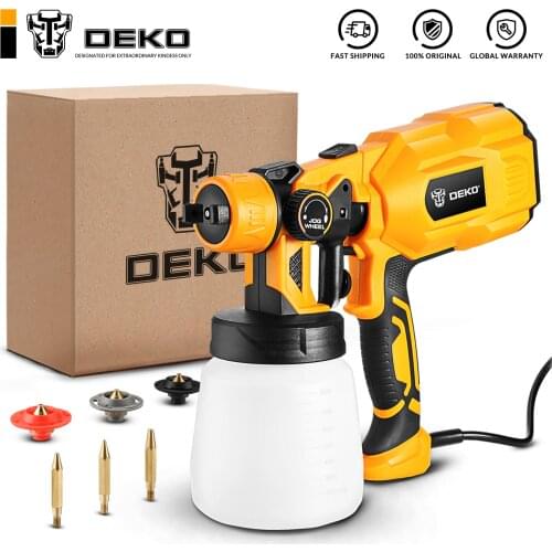 DEKO DKSG55K1 Spray Gun Paint Sprayers Airless Paint Sprayer Detachable Electric Auto Furniture Steel Coating Airbrush