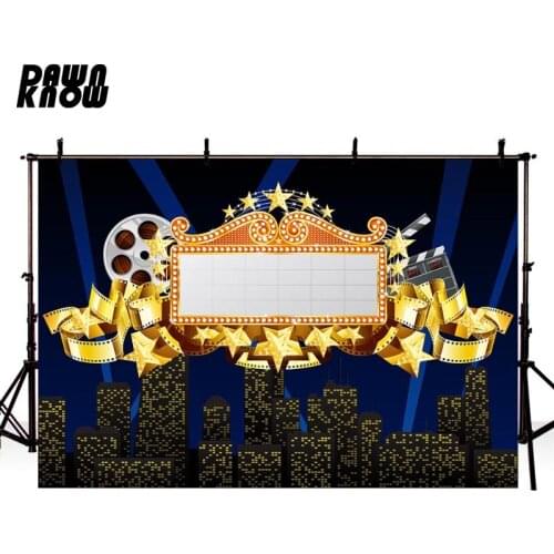DAWNKNOW Film Conference Photography Background Night Movie Celebrate Party Photocall Backdrop Photo Shoot Customize lv1830
