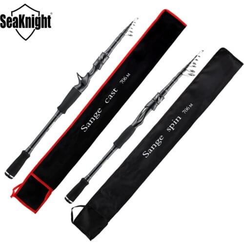 GOOD QUALITY New Arrival Sange II Carbon Material Casting Spinning Rod M Power 7-25g Fishing Rod 2.1M 2.4M