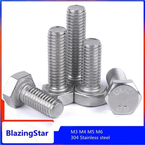 M3 M4 M5 M6 304 Stainless Steel Metric Self Tapping Screw External Hexagon Head Screw Hexagon Head Bolt Outer Hexagon Bolt