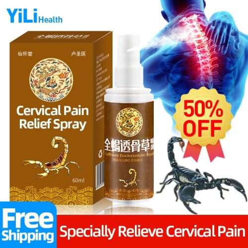 Cervical Spine Massager Scorpion Cure Liquid Treatment Rheumatic Bone Pain Neck Ache Cause Headache Herbal Spray