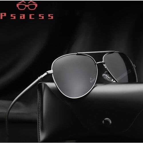 Psacss Pilot Polaroid Sunglasses Men Women Aluminium Magnesium Frame Brand Designer Classic Sun Glasses For Driving Shade UV400