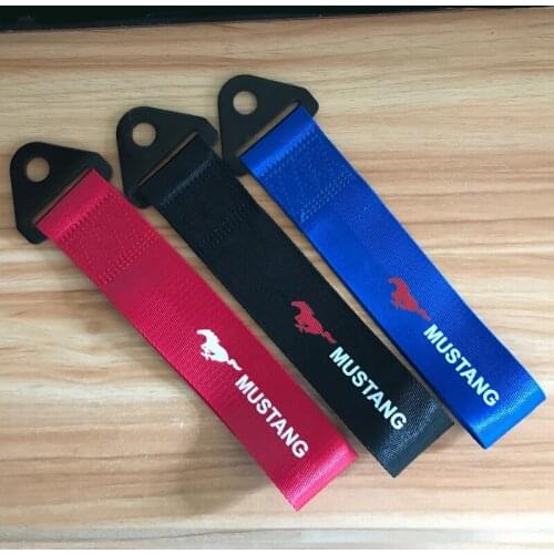2021 New Hot For MUSTANG Racing emblem Hella Flush emblem Car Towing belt for Ford focus Mustang GT 500 Cobra tow accessories