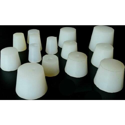 Home Brew Wine Stoppers Silicone Plug with Hole 8mm for Airlock Valve Bubbler Grade Food Grade Silicone Rubber Stopper