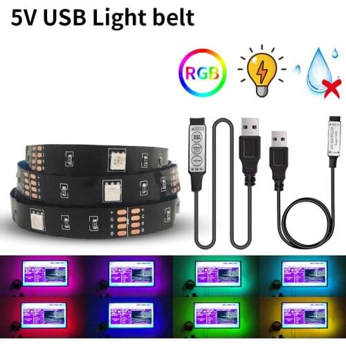 Smart USB LED Strip Light 5050 SMD DC5V Luces Led RGB Flexible LED Lamp Tape Ribbon TV Backlight Diode Neon Light For Room