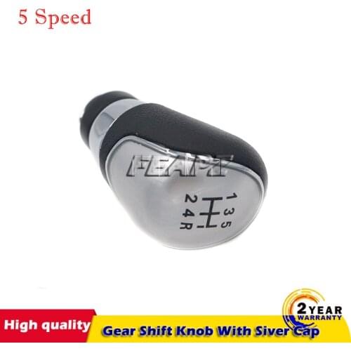 High quality for 5 Speed Car Gear Shift Knob With Siver Cap For Ford Focus Car modification Fiesta MK7 C-max diameter 12mm