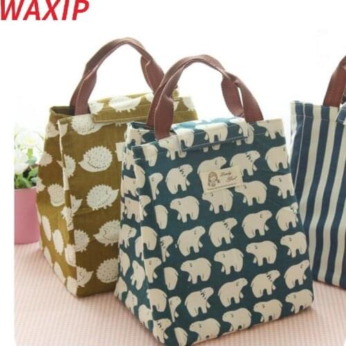 High QUality Waterproof Bag for Women kids Cooler Mommy Bag Tote canvas bag for lunch Insulation Package Portable For Gift