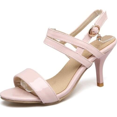 Plus Size 15 16 17 high heels sandals women shoes woman summer ladies open-toed Round head Fine with sandals