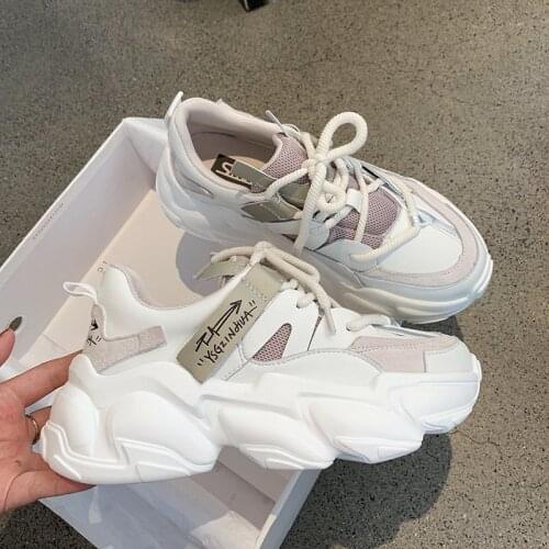 Beau Shoe Autumn Women Sneakers Designers Brand Fashion Platform Vulcanized Shoes Woman Mesh Casual Shoes Chunky Trainers Ladies