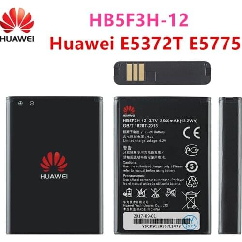 100% Orginal HB5F3H/HB5F3H-12 3560mAh battery For Huawei E5372T E5775 4G LTE FDD Cat 4 WIFI Router