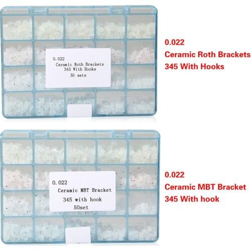 1000 PCS Dental Orthodontic Ceramic Bracket Braces Roth/MBT 022 Slot 345 hooks