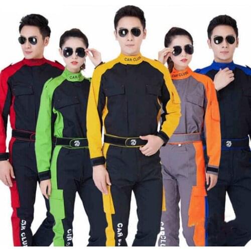 2020New Work Clothing Sets Men Women Workwear Suits Jackets+Pants Spring Autumn Long Sleeved Auto-repair Beauty Workers Uniforms