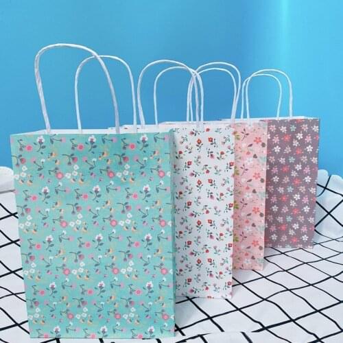 40pcs Festival Gift Kraft Paper Bag shopping bag party kids birthday party Baby Shower candy bags box cookie packing bags
