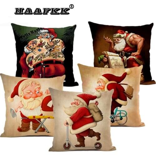 45x45cm Gods Birth of A Halloween Pillowcase Cotton Sheets Tree New Years Decorative Pillow for Sofa Bed Double-sided Printing