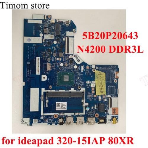 5B20P20643 for ideapad 320-15IAP 80XR Lenovo Laptop Integrated Motherboard DG424/DG524 NM-B301 SYSTEM Board With CPU N4200 DDR3L