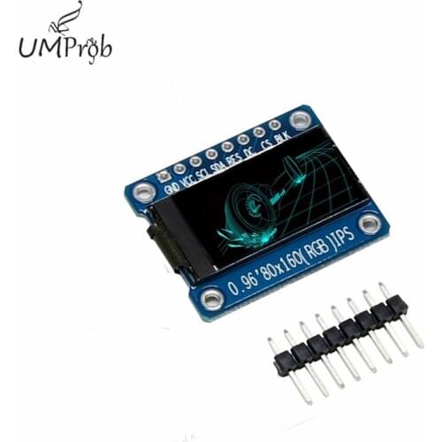 0.96 inch LCD 7Pin IPS SPI HD 65K Full Color LCD Module ST7735 Drive IC 80*160 LCD Not OLED