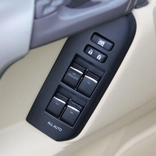 7PCS Chrome Interior Door Switch Styling Trims For Toyota Land Cruiser Prado FJ150 FJ200 Corolla RAV 4 Camry Accessories