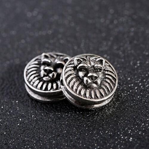 Antique Lion Beads DIY Craft Charms For Jewelry Making Bracelet Accessories Punk Spacer Bead Handmade Supplies For Needlework