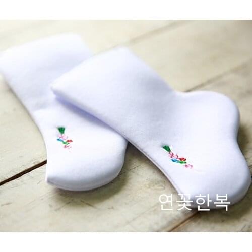 White Embroidery Baby Socks Hanbok Accessory Socks Wholesale Cocks Vendors for Girl and Boy