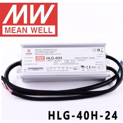 Mean Well HLG-40H-24 for Street/high-bay/greenhouse/parking meanwell 40W Constant Voltage Constant Current LED Driver