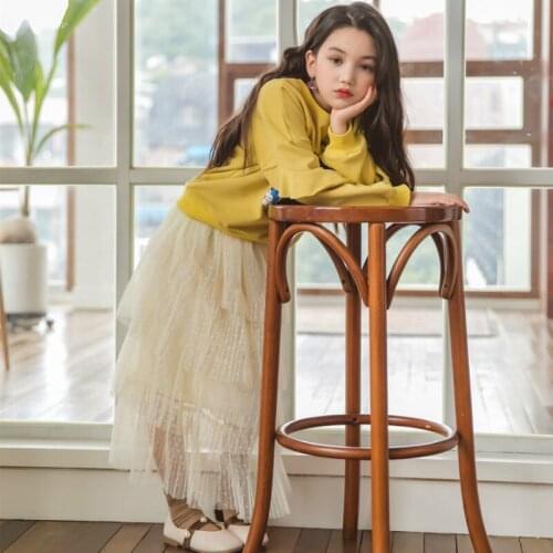 Girls Clothing Set 2020 Print Sweatshirt + Skirts 2 Pcs Suits Teenage Girl Sets Children Long Sleeve Suit 6 8 10 12 14 Yrs