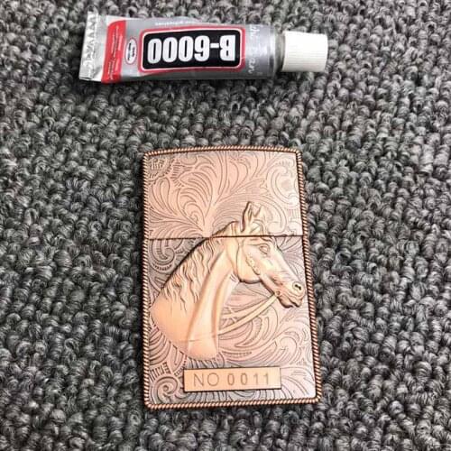Metal Badge for Kerosene lighter Oil Lighter DIY Handmade Smoker Accessories Gadgets Lighters Horse head 005