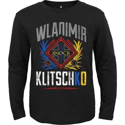 4 designs Klitschko Fashion men women full long sleeves shirt mma 100%Cotton streetwear vintage boxer boxing hero