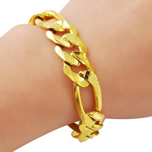 Fashion 24K Gold Bracelet Gold Plated 12M Ferrero Bracelet for Men & Women Jewelry Gifts