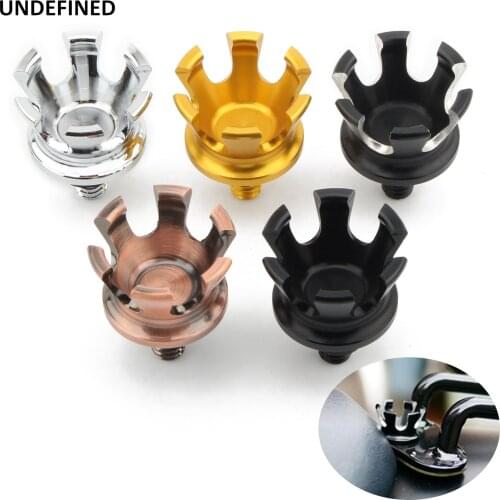 Motorcycle Crown Style Seat Bolt Screw Nuts Mount Knob Cover for Harley Sportster Dyna Fatboy Road King Softail Street Bob 96-21