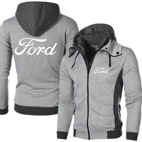 2021 New Spring Autumn Mens Hoodies Outdoor Ford Car Logo Casual Male Jackets Warm High Quality Harajuku Sweatshirts