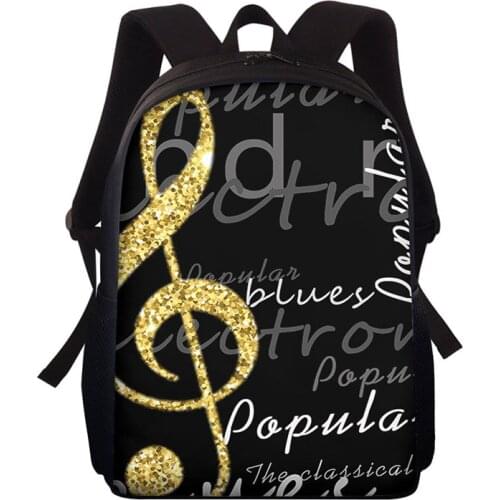HYCOOL Piano Music Note Print Backpack for Kids Women Children Schoolbag Teen Boys Girls Book Bag School Student Book Rucksack