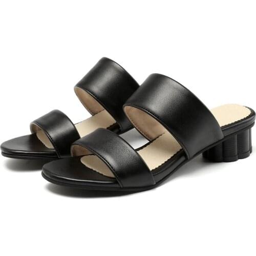 New Summer Women Sandals Comfortable Low Heel European American Style Shoes Fashion All-Match Oversize Ladies Slippers 32-48