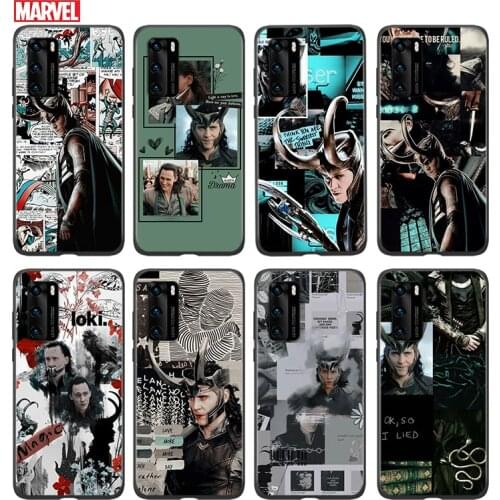 Silicone Cover Marvel Avengers Loki For Huawei P 50 P40 P30 P20 P10 P9 P8 Pro Plus Lite E mini 2017 2019 Phone Case
