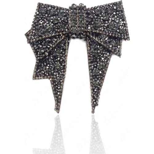 Handmake Bling Bling Big Bow Fashion Jewelry Of Shoes DIY Rhinestone Shoes Ornament 10.9*11 cm Shoe Decorations