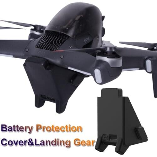 Battery Protection Cover 10mm Higher Elevated Tripod for DJI FPV Scratch-resistant Silicone Shell Landing Gear Protector