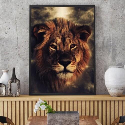 Animals Wolf Lion Sika Deer Eagle Leopard Wall Art Canvas Painting Nordic Posters And Prints Wall Pictures For Kids Room Decor