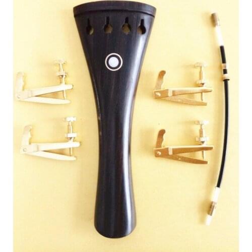 1 set ebony viola tailpiece golden fine tuners viola accessories