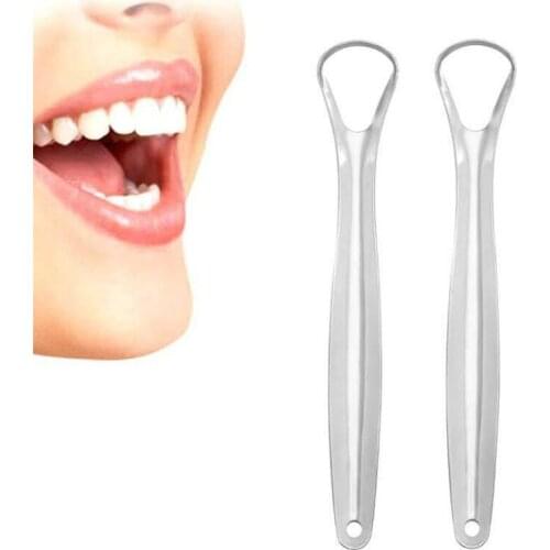 1PC Useful Tongue Scraper Stainless Steel Oral Tongue Cleaner Medical Mouth Brush Reusable Fresh Breath Maker