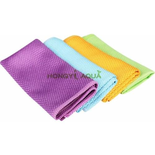2pieces/lot Double-sided rubbing Fish tank cleaning tool Glass cloth Aquarium wipe Random Color Hot Products Good quality