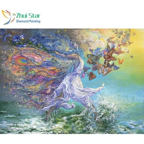 5D DIY full square Diamond Painting Cross Stitch Butterfly goddss 3D embroidery Diamond Mosaic Rhinestones decoration lyc