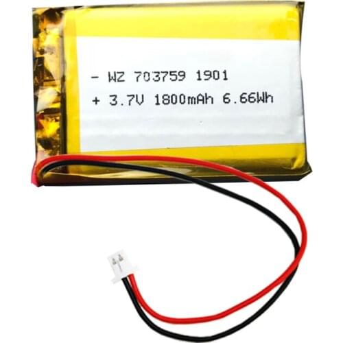 703759-1800mah acrylic frame K Gebao warm hand treasure 3.7V rechargeable polymer lithium battery