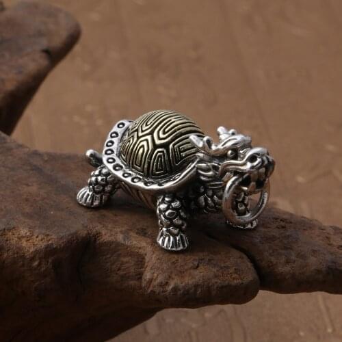 925 sterling silver jewelry Thai silver vintage dragon turtle pendant personalized necklace mens pendant