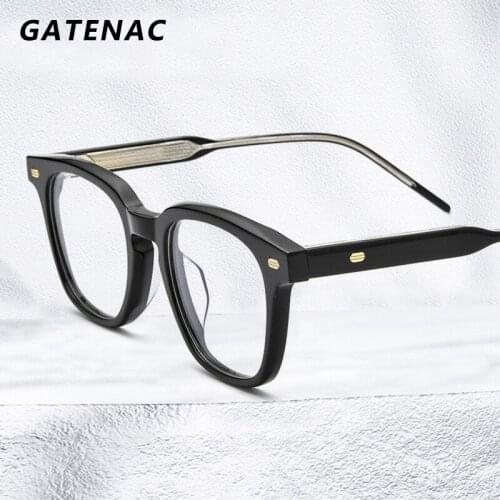 2021 New Korea Acetate Eyeglasses Frame Women Square Prescription Optical Myopia Glasses Frame Men Vintage Luxury Eyewear KUB