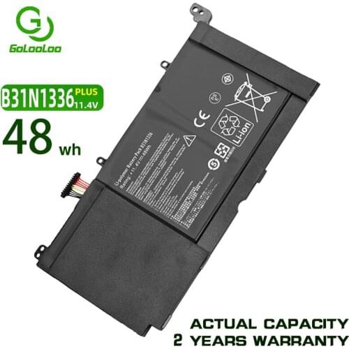 Golooloo B31N1336 C31-S551 Laptop Battery for ASUS VivoBook S551 S551LB S551LA R553L R553LN R553LF K551LN V551 48Wh 11.4V